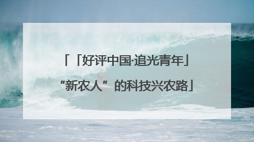 「好评中国·追光青年」“新农人”的科技兴农路