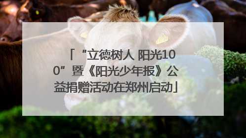 “立德树人 阳光100”暨《阳光少年报》公益捐赠活动在郑州启动