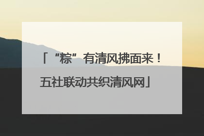 “粽”有清风拂面来！五社联动共织清风网