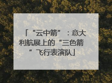 “云中箭”：意大利航展上的“三色箭”飞行表演队