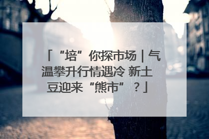 “培”你探市场｜气温攀升行情遇冷 新土豆迎来“熊市”？