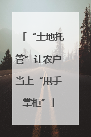 “土地托管”让农户当上“甩手掌柜”
