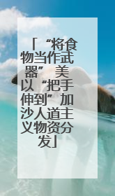 “将食物当作武器” 美以“把手伸到”加沙人道主义物资分发