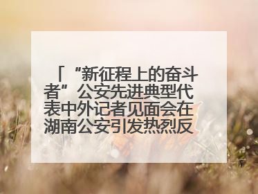“新征程上的奋斗者”公安先进典型代表中外记者见面会在湖南公安引发热烈反响(一)