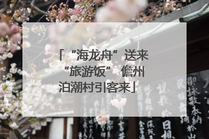“海龙舟”送来“旅游饭” 儋州泊潮村引客来