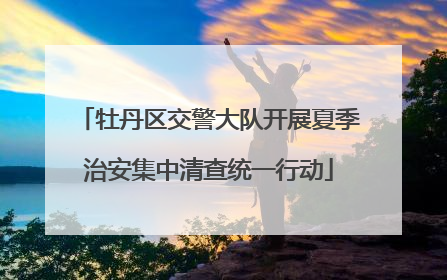 牡丹区交警大队开展夏季治安集中清查统一行动