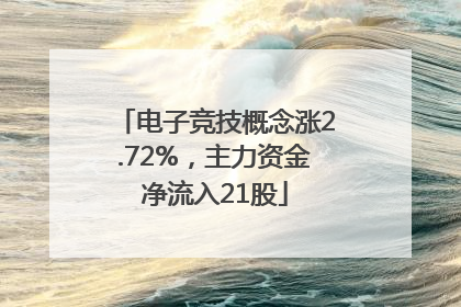 电子竞技概念涨2.72%，主力资金净流入21股