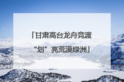 甘肃高台龙舟竞渡“划”亮荒漠绿洲