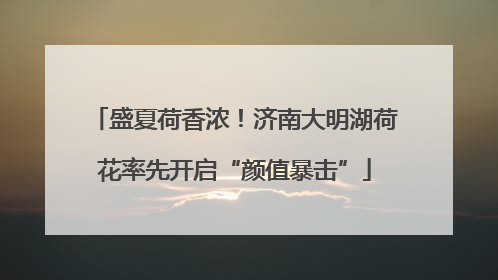 盛夏荷香浓！济南大明湖荷花率先开启“颜值暴击”