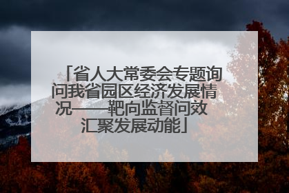 省人大常委会专题询问我省园区经济发展情况——靶向监督问效 汇聚发展动能