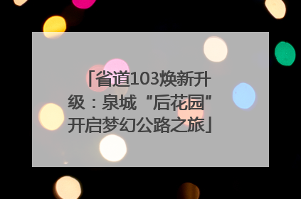 省道103焕新升级：泉城“后花园”开启梦幻公路之旅