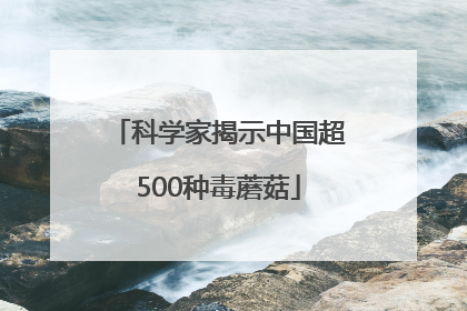 科学家揭示中国超500种毒蘑菇
