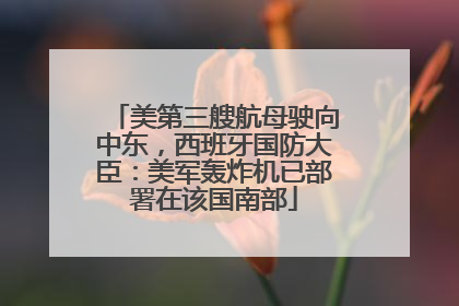 美第三艘航母驶向中东，西班牙国防大臣：美军轰炸机已部署在该国南部