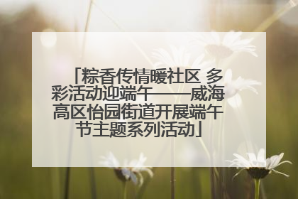 粽香传情暖社区 多彩活动迎端午——威海高区怡园街道开展端午节主题系列活动