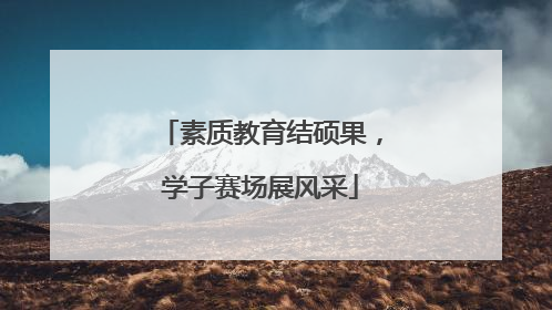 素质教育结硕果，学子赛场展风采