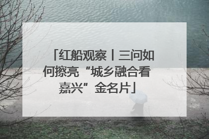 红船观察丨三问如何擦亮“城乡融合看嘉兴”金名片