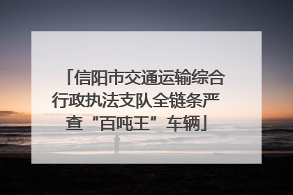 信阳市交通运输综合行政执法支队全链条严查“百吨王”车辆