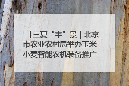 三夏“丰”景｜北京市农业农村局举办玉米小麦智能农机装备推广“田间日”活动