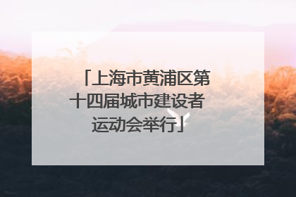 上海市黄浦区第十四届城市建设者运动会举行