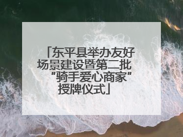 东平县举办友好场景建设暨第二批“骑手爱心商家”授牌仪式