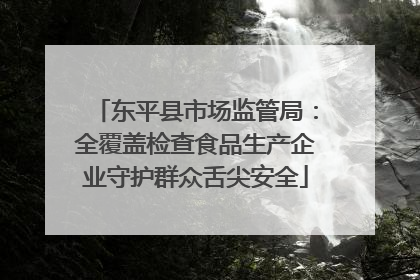 东平县市场监管局：全覆盖检查食品生产企业守护群众舌尖安全