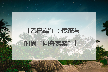 乙巳端午：传统与时尚“同舟荡桨”