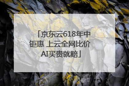 京东云618年中钜惠 上云全网比价 AI买贵就赔