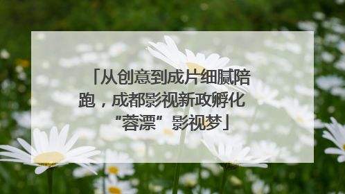从创意到成片细腻陪跑，成都影视新政孵化“蓉漂”影视梦