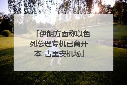 伊朗方面称以色列总理专机已离开本-古里安机场