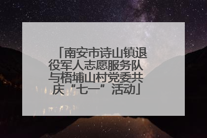 南安市诗山镇退役军人志愿服务队与梧埔山村党委共庆“七一”活动
