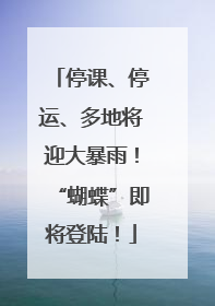 停课、停运、多地将迎大暴雨！“蝴蝶”即将登陆！