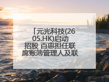 元光科技(2605.HK)启动招股 百惠担任联席账簿管理人及联席牵头经办人