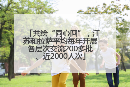 共绘“同心圆”，江苏和拉萨平均每年开展各层次交流200多批、近2000人次