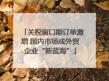 关税窗口期订单激增 国内市场成外贸企业“新蓝海”