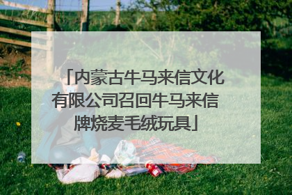 内蒙古牛马来信文化有限公司召回牛马来信牌烧麦毛绒玩具