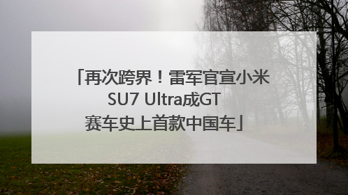 再次跨界！雷军官宣小米SU7 Ultra成GT赛车史上首款中国车