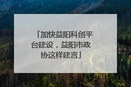 加快益阳科创平台建设，益阳市政协这样建言