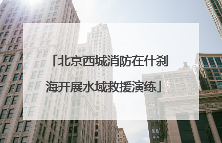 北京西城消防在什刹海开展水域救援演练