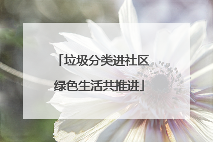垃圾分类进社区 绿色生活共推进