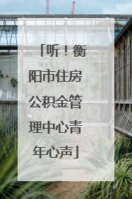 听！衡阳市住房公积金管理中心青年心声