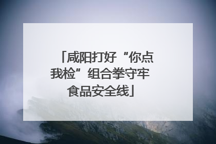 咸阳打好“你点我检”组合拳守牢食品安全线