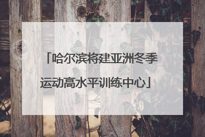 哈尔滨将建亚洲冬季运动高水平训练中心