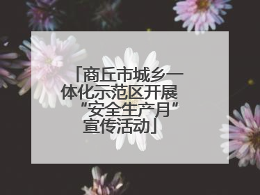商丘市城乡一体化示范区开展“安全生产月”宣传活动