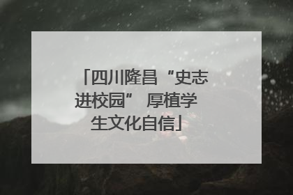 四川隆昌“史志进校园” 厚植学生文化自信