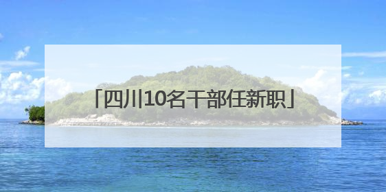 四川10名干部任新职