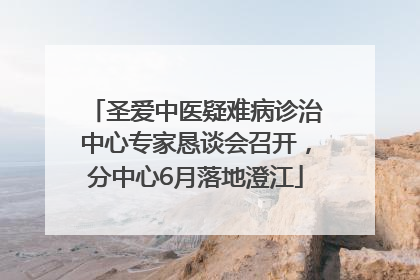 圣爱中医疑难病诊治中心专家恳谈会召开，分中心6月落地澄江
