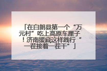 在白朗县第一个“万元村”吃上高原车厘子！济南援藏这样践行“一茬接着一茬干”