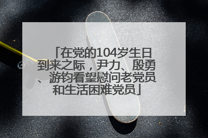 在党的104岁生日到来之际，尹力、殷勇、游钧看望慰问老党员和生活困难党员