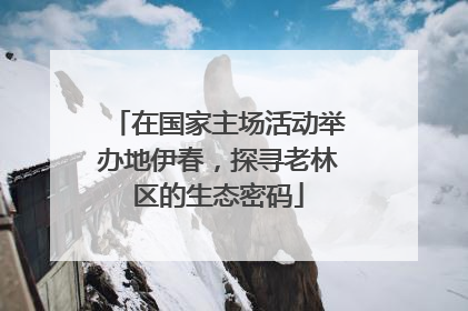 在国家主场活动举办地伊春，探寻老林区的生态密码
