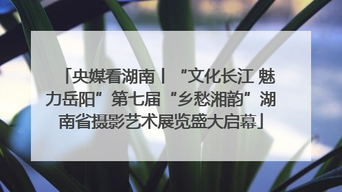 央媒看湖南丨“文化长江 魅力岳阳”第七届“乡愁湘韵”湖南省摄影艺术展览盛大启幕